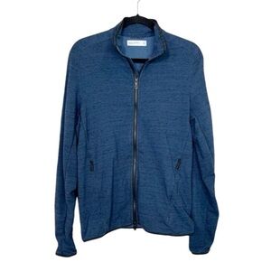 HILL CITY Mens Blue Tech Track athletic workout Jacket size Small